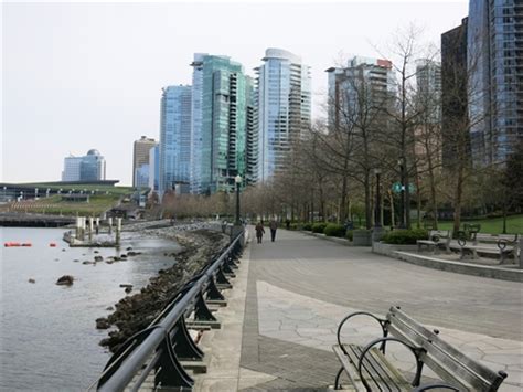 Coal Harbour Seawall in Vancouver, BC, Canada