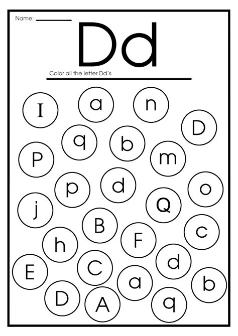 Letter Dd Worksheets – AlphabetWorksheetsFree.com