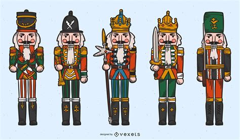 Nutcracker Characters Set Vector Download