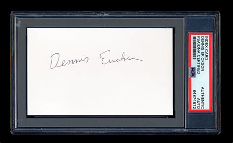 DENNIS ERICKSON SIGNED MINT INDEX CARD PSA/DNA AUTO 1989 MIAMI HURRICANES CHAMPS | eBay