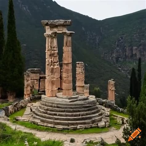 Ancient ruins of delphi on Craiyon