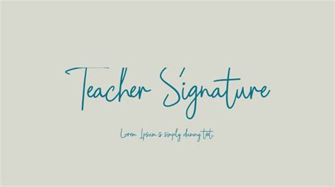 Teacher Signature Font : Download Free for Desktop & Webfont