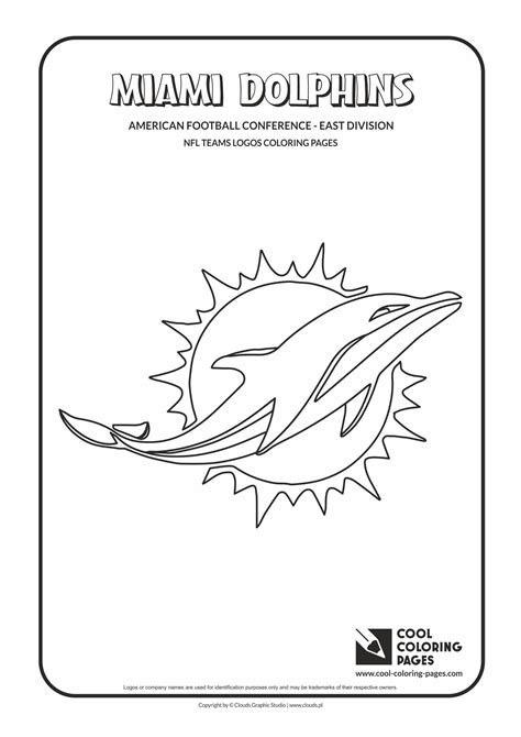 the miami dolphins logo is shown in this coloring page