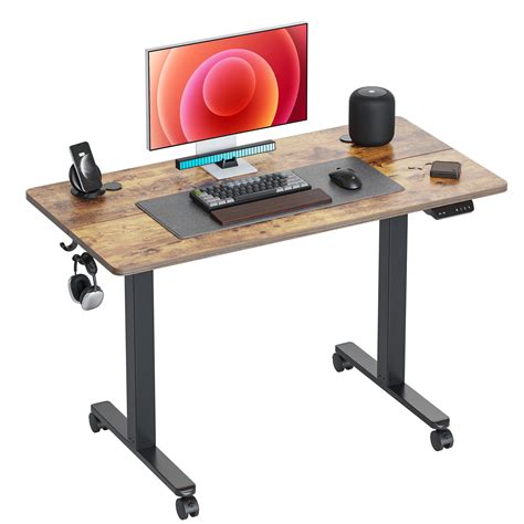 FEZIBO Height Adjustable Electric Standing Desk, Computer Stand Up Table, Home Workstation With ...