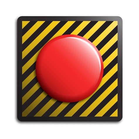 Premium Vector | Red alarm button vector illustration