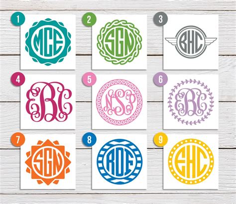 Custom Design Monogram Decal by Salt City Graphics