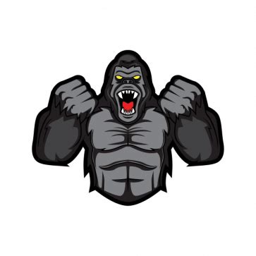 Printed vinyl Powerful Angry Gorilla | Stickers Factory