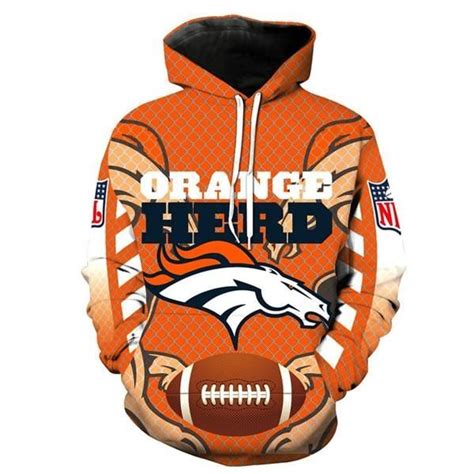 NFL Hoodies 3D Denver Broncos Hoodies For Sale Sweatshirt Jacket ...