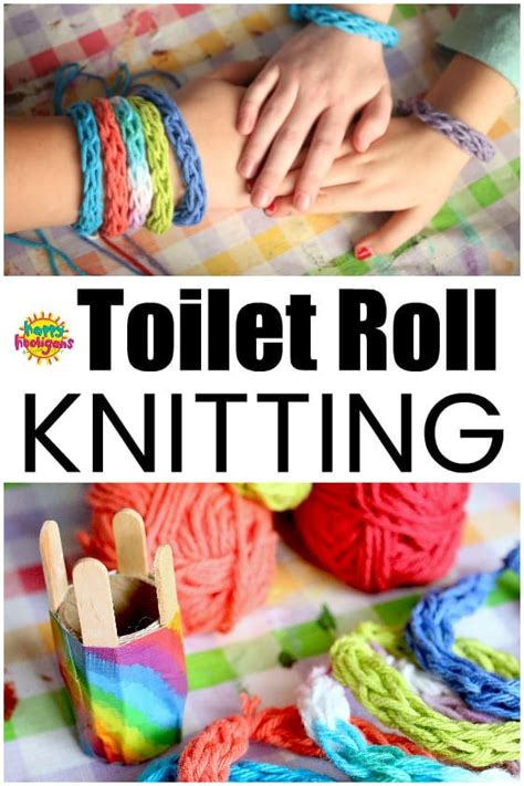 French Knitting for Kids (with a Toilet Roll Loom) - Happy Hooligans