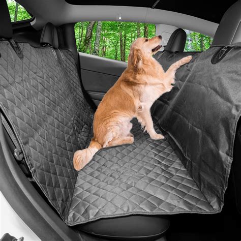 Amazon.com: Basenor Tesla Model 3 Model Y Rear Seat Pet Cover, Waterproof Scratch Proof Nonslip ...