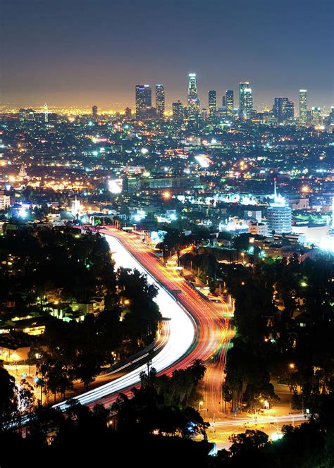 Downtown Los Angeles Night View Photograph by Sungjin Ahn Photography