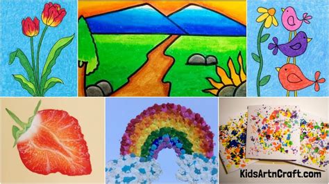 Easy Art Projects With Paper And Crayons - Kids Art & Craft