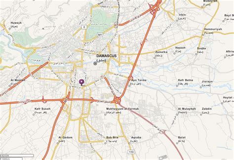 Damascus Map - Syria