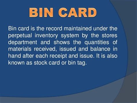 11+ 8. Design A Bin Card And Explain How It Is Used Background - Wall B Car