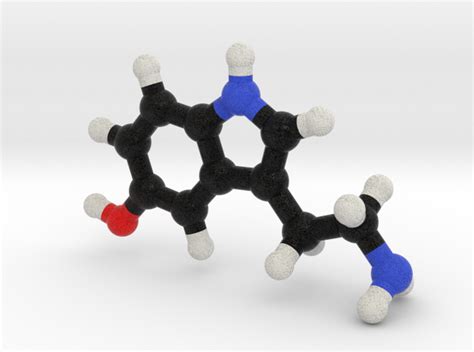 Serotonin Molecule Model. 3 Sizes. (EX2CTZGFG) by Molecule