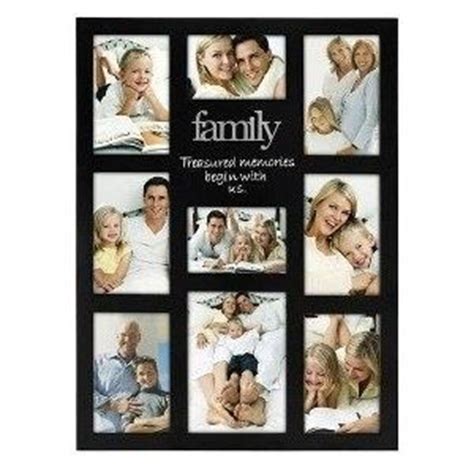 FAMILY 9 PHOTO COLLAGE FRAME - 9-OPENING Family Vertical... | Framed photo collage, Family ...