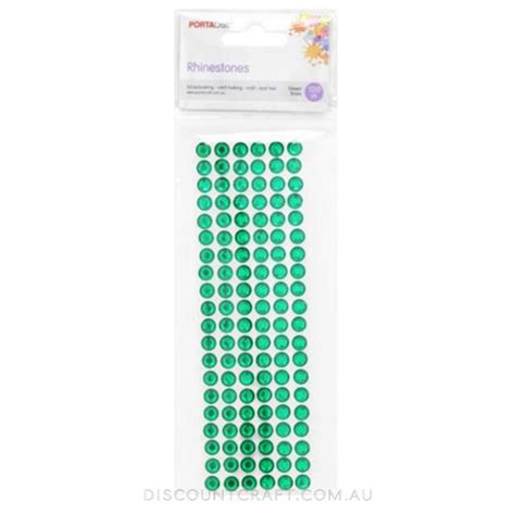 Rhinestone Sheet 5mm 120pk - Emerald Green - Discount Craft