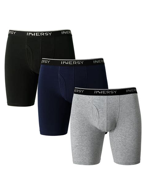 Men's Cotton Long Leg Boxer Briefs 3-Pack – Innersy Store