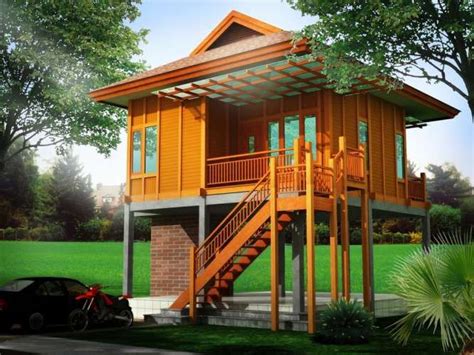 rumah kayu cantik | House on stilts, Village house design, Wooden house design