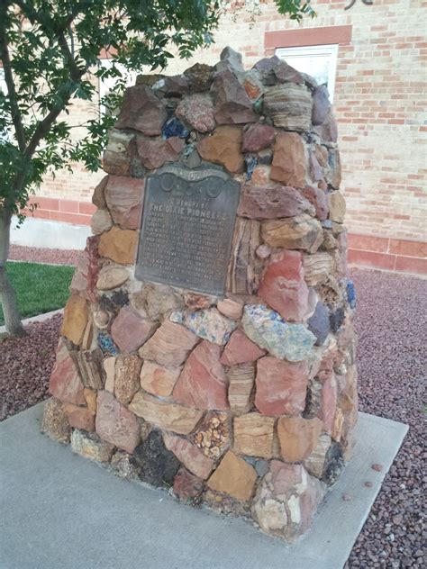 Daughters of the Utah Pioneers Monument, in the Downtown, Historic District of St. George, Utah ...