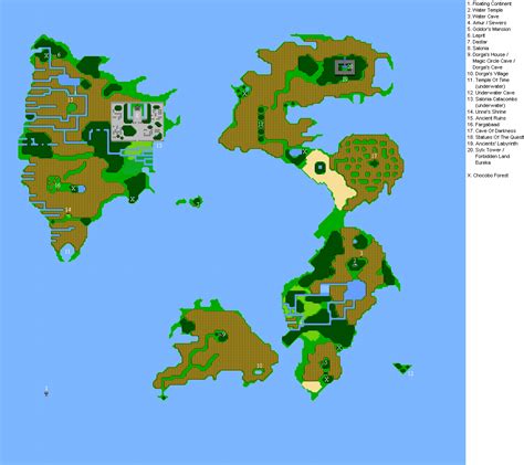 Final Fantasy III Maps: Water Cave