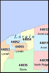 Lorain County Zip Code Map