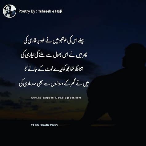 Tehzeeb e Hafi Best Urdu Poetry Collection || Haidarpoetry786 | Urdu ...