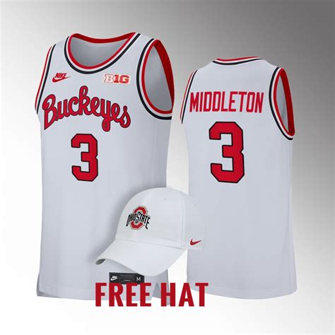 Ohio State Buckeyes Scotty Middleton Jersey Throwback White Class of 2023 Uniform ...