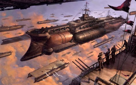 Steampunk Airship Wallpapers - Top Free Steampunk Airship Backgrounds - WallpaperAccess