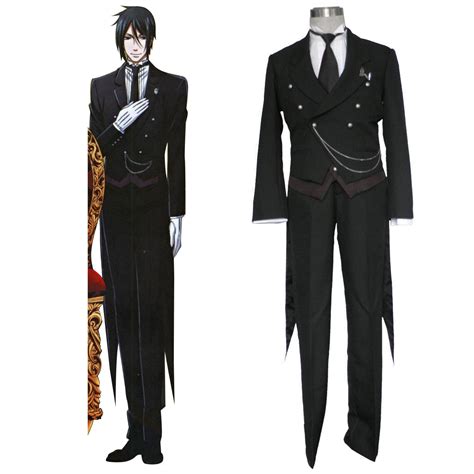 Black Butler Sebastian Michaelis 1 Anime Cosplay Costumes Outfit Black ...