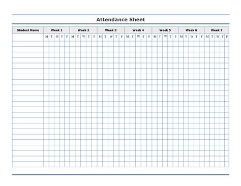 Pin Free Printable Attendance Sheet Template Cake on Pinterest | Attendance sheet, Attendance ...