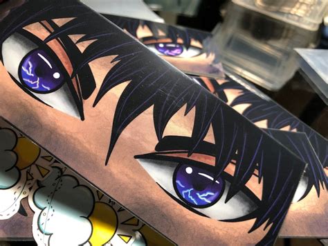 Anime Eyes Vinyl Holographic Sticker - Etsy