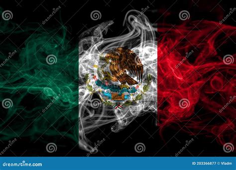 Mexican Flag Waving In The Wind Isolated Mexico Royalty-Free Stock ...