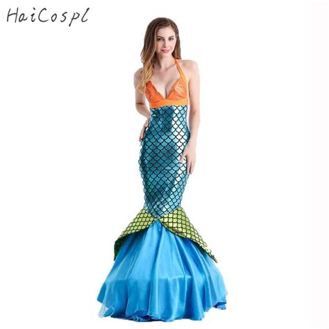 Women Mermaid Costume Sexy Dress Women Mermaid Tail Dresses Halloween ...