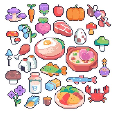 Karina Dehtyar on Twitter | Pixel art food, Pixel art games, Pixel art design