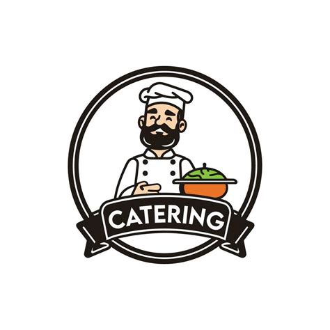 Catering vector logo design with chef character icon 30723664 Vector Art at Vecteezy