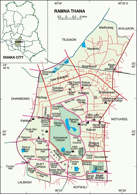 Map Of Dhanmondi