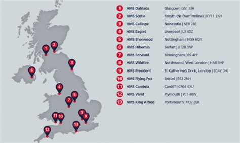 Royal Naval Reserve UK Bases Map – talkSPORT