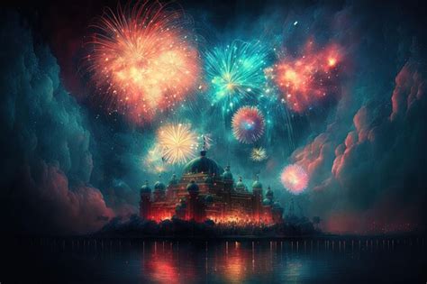 Premium AI Image | New Years fireworks