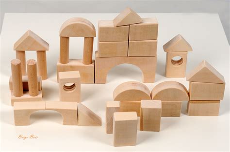 Creative Montessori Wooden Blocks - 34 Eco-Friendly Pieces