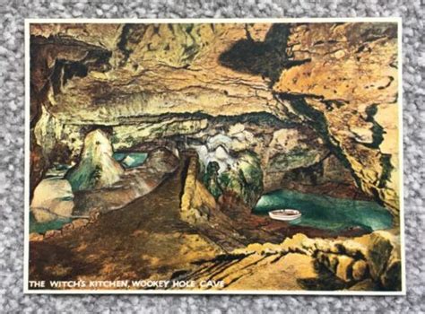 WOOKEY HOLE CAVES, THE WITCH'S KITCHEN - 1960's POSTCARD | eBay