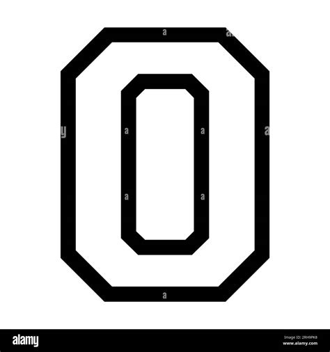 O letter sports college jersey font on white background. Isolated ...