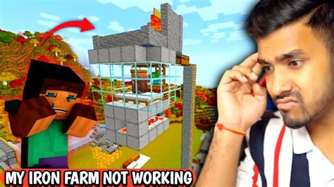 MY IRON FARM IS NOT WORKING IN MINECRAFT 😞 - YouTube