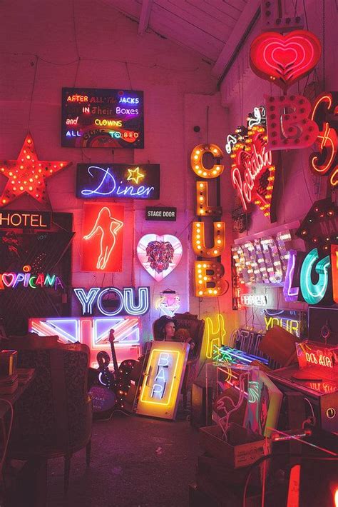 God's Own Junkyard. | Neon signs, Neon aesthetic, Neon art