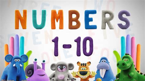 Talking ABC Animals #5 - Learn Numbers 1-10 with Animated Animals! | Hey Clay Games - YouTube