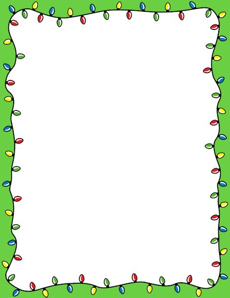 Christmas Lights Border: Clip Art, Page Border, and Vector Graphics | Clip art borders, Free ...