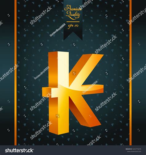 Lao Kip Currency Golden Sign Symbol Stock Vector (Royalty Free) 1625773270