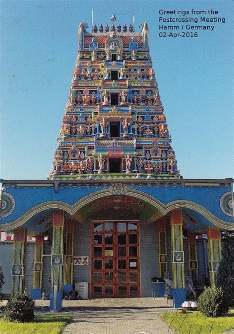 My postcard and stamp week: Germany: Sri Kamadchi Ampal Temple in Hamm