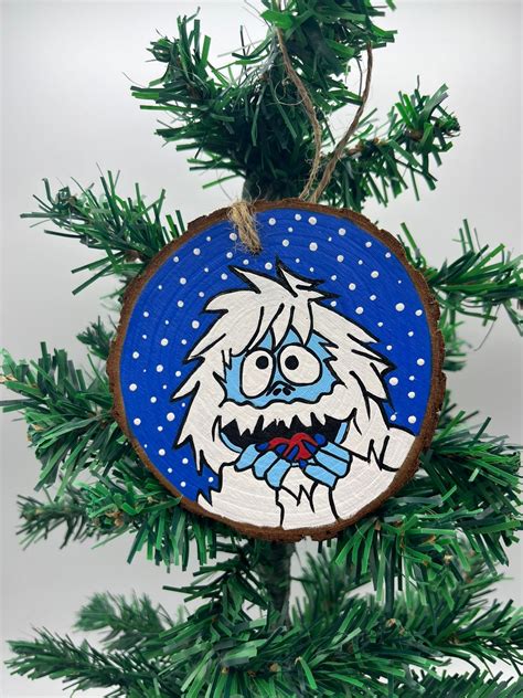 Rudolph Bumble Hand Painted Wood Slice Ornament , Christmas Cartoon ...