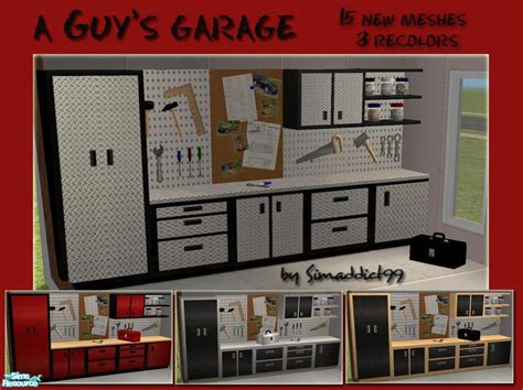 simaddict99's A Guy's Garage | Sims 4 cc furniture, Sims, Sims 2